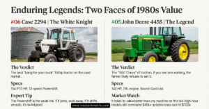 Big farm tractors - Case 2294 and John Deere 4455