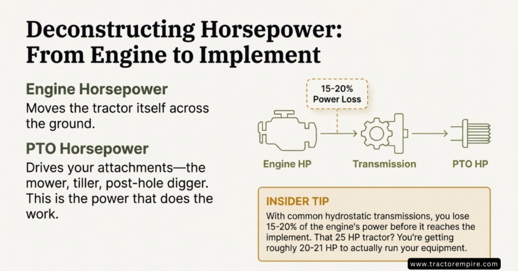 Engine HP vs PTO HP